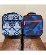 Pottery Barn Teens Lunch Box Bundle Blue Orange Camo Bella Pool Blue - £14.69 GBP