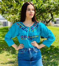 Muñequitas Embroidered Blouse (3/4 Sleeve) - Medium/One Size - £21.33 GBP