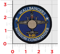 NAVY VAW-117 WALLBANGERS E-2D MISSION COMMANDER HOOK &amp; LOOP EMBROIDERED ... - £31.35 GBP