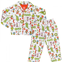 The Grinch Christmas Decorations 2-Piece Youth Pajama Set White - £24.10 GBP