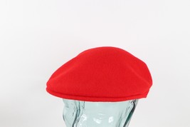 NOS Vintage 90s Streetwear Kangol Blank Wool Cabbie Newsboy Cap Hat Red Size S - £47.44 GBP