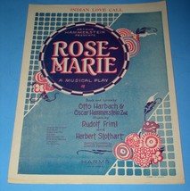 Indian Love Call Sheet Music Vintage 1924 Harms Rose-Marie Oscar Hammerstein 2nd - £11.79 GBP
