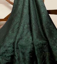 Brocade Fabric, Green damask Fabric, Wedding Bridal Fabric, Abaya Fabric - NF421 - £5.18 GBP+