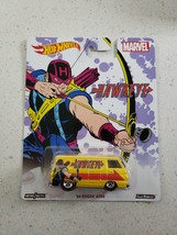 Hot Wheels Marvel &#39;66 Dodge A100 Hawkeye  Yellow Real Riders New Sealed ... - £9.64 GBP