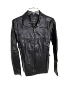 Woman&#39;s Outbrook Black Faux-Leather Zip-Front Jacket Size S - $276.80 MXN