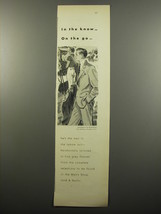 1950 Lord &amp; Taylor Lebow Suit Ad - In the know - on the go - $18.49
