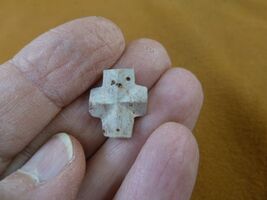(CR593-59) 5/8" SMALL Fairy Stone CHRISTIAN CROSS Staurolite Crystal MATRIX - $13.99