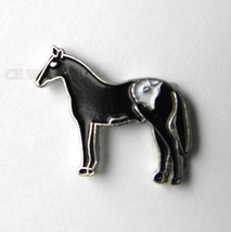 BLACK APPALOOSA HORSE ANIMAL LAPEL PIN BADGE 3/4 INCH - £4.42 GBP