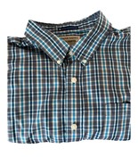 DULUTH TRADING Mens Blue Plaid Shirt Long Sleeve Magna Ready XL - $27.06 CAD