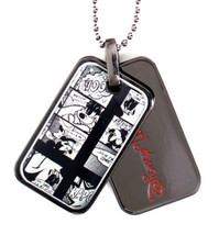 Officially Licensed Disney Flud Mickey Mouse Donald Duck Comic GunMetal Dog Tags - £10.57 GBP