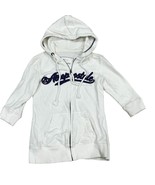 Aeropostale Girls White Hoodie Purple Print Zip Up Jacket Size Small - £15.28 GBP