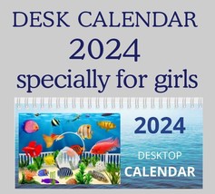&quot;NEW&quot; desk calendar 2024 for girls &quot;Underwater World with Mermaids&quot; Vista - £22.10 GBP