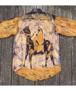 RARE VintageUSA Hand-painted Dyed Shirt HORSE &amp; Sheik-Jewel Colors Gant ... - €78,11 EUR