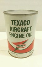  Vintage TEXACO Aircraft Engine Oil / 120 - 70 W FULL Can / 5-68 ( 50+ Y... - £23.06 GBP