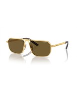 Prada sunglasses PRA53S 1BK01T 59mm Matte Gold / Dark Brown Lens - $6,724.57 MXN