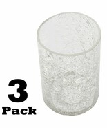 Crack Effect Glass Shade 3 Pack Crackle Clear Cylinder for Light Fixture... - $66.41 CAD