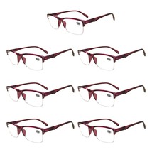 7 Pairs Womens Ladies Half Frame Classic Reading Glasses Spring Hinge Re... - $13.95