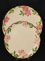 Franciscan China Desert Rose 11.5&quot; Cake Plate &amp; Large 13.75&quot; Meat Tray Platter - £119.88 GBP