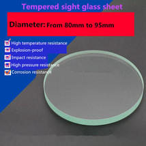 1Pc Tempered Sight Glass Sheet Circle Observation Lens Dia. 80mm to 95mm - £5.86 GBP+