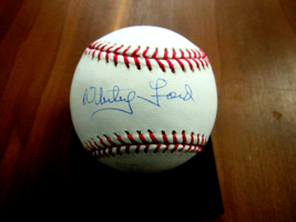 Whitey Ford New York Yankee Hof 1961 Ws Mvp Signed Auto Oml Baseball Steiner Mlb - £185.09 GBP