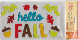 Holiday Living Hello Fall Gel Window Clings  Stickers Fall Season Leaves Acorn - £6.35 GBP