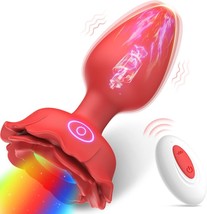 Anal Plug Rose Vibrator Couples Sex Toys for Women, Vibrating Butt Plug - £18.55 GBP
