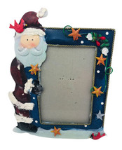 Christmas Snowmen Picture Frame 3 1/2” x 5” Santa Birds Snow Mistletoe S... - $19.00