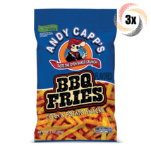 3x Bags Andy Capp&#39;s BBQ Flavored Oven Baked Crunchy Fries Chips 3oz - £11.03 GBP