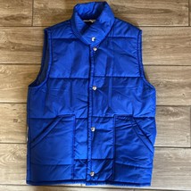 Vintage Puffer Vest Mens Medium Blue Active Generation USA Made Retro Hu... - $45.00