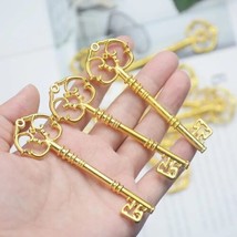 Large Key Pendants Gold Skeleton Keys Santa Keys Christmas 3 Inches Big ... - $19.80