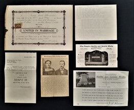 1889 antique STARK middletown pa ACKER genealogy EPHEMERA marriage death... - £53.49 GBP