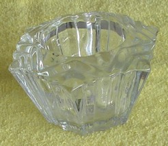 Nice Pressed Glass Tea Light Candle Holder, VERY GOOD CONDITION - £9.32 GBP