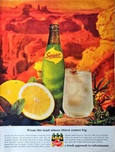 Squirt Soda Pop Drink Lemon Green Glass Vintage 60&#39;s Print Ad-1965 - €9,17 EUR
