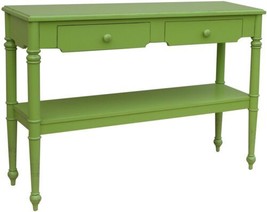 Console Table TRADE WINDS PROVENCE Traditional Antique Painted Apple Green - $1,199.00