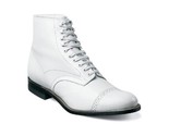 Madison Stacy Adams Ankle Boot Biscuit Casual Shoes 00015-100 White - $165.00