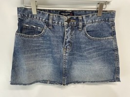 American Eagle Outfitters 100% Cotton Distressed Raw Hem Denim Mini Skirt Size 2 - £21.31 GBP