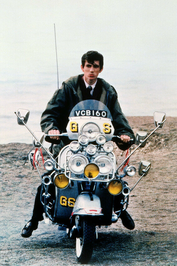 QUADROPHENIA PHIL DANIELS 24X36 POSTER VESPA SCOOTER CLASSIC POSE ON BEACH
