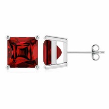 Authenticity Guarantee 
ANGARA Lab-Grown Ruby Stud Earrings in Sterling Silve... - £794.15 GBP