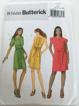 Butterick Sewing Pattern B5600 Misses Dress Straight Semi Fitted 6 8 10 12 Uncut - £3.92 GBP