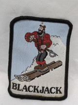 Vintage Michigan Blackjack Lumberjack Embroidered Iron On Patch 2 1/2&quot; X 3 1/2&quot; - £39.55 GBP