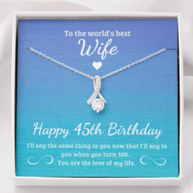 45th Birthday Gift Idea And Present For Wife, Necklace For Wife Turning 45 - £35.96 GBP+