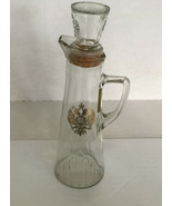 Vintage liquor decanter with handle Romanov crest coat of arms embossed ... - $25.69