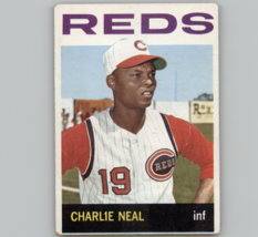 1964 TOPPS MLB Baseball #436 Charlie Neal Cincinnati Reds - £2.40 GBP