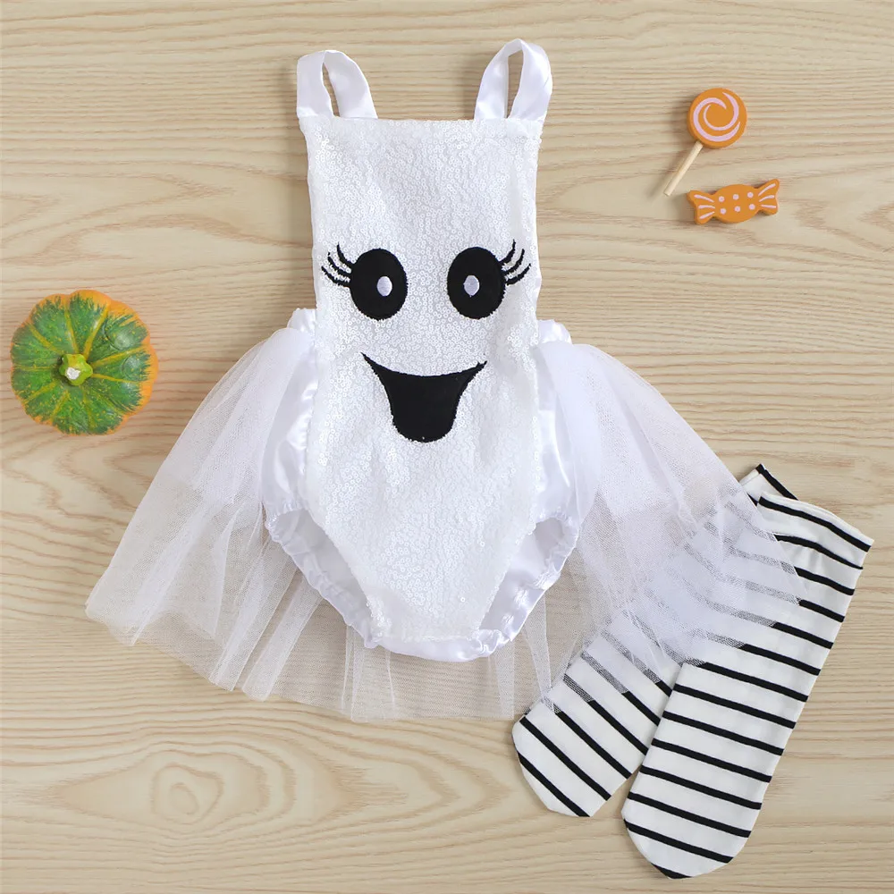 Rst halloween baby rompers pumpkin smile cosplay kids halloween costume for girls 0 24m thumb200