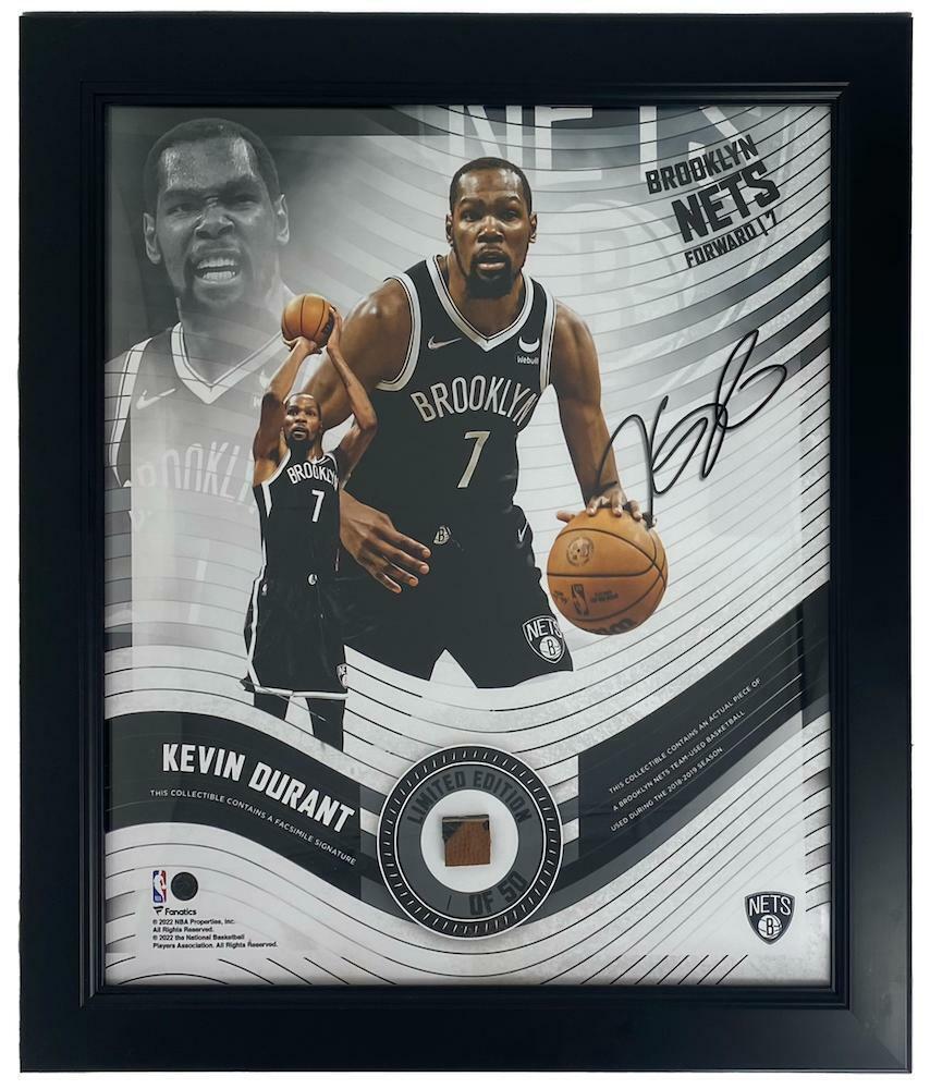 KEVIN DURANT Brooklyn Nets Framed 15&quot; x 17&quot; Game Used Basketball Collage... - $295.00