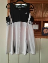 Adidas Women&#39;s A Line White &amp; Black Tennis Scoop Neck Dress Sz XL - £23.23 GBP