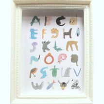 Framed Picture Animal Alphabet MC301 Minimum World Dollhouse Miniature - $7.30