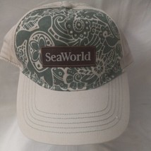 Sea World Adult Size Multicolor Green Tan Paisley Adjustable  Hat Cap Sn... - £11.83 GBP