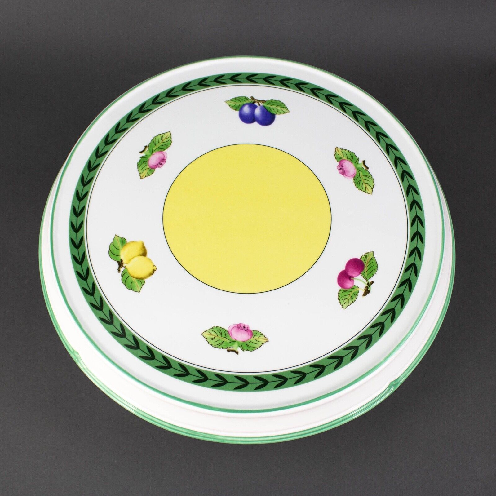 Primary image for Villeroy & Boch French Garden Fleurence Pedestal Cake Stand Plate Large 14 1/2"