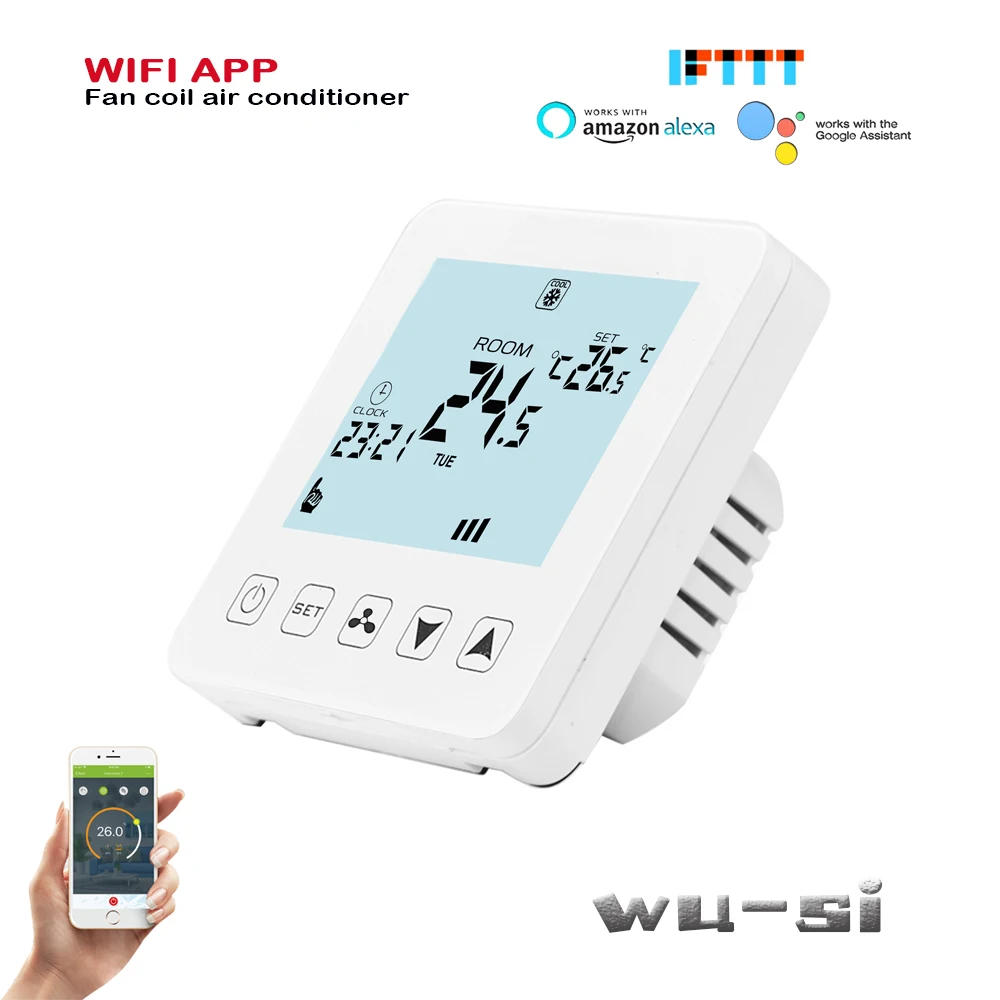House Home 95~240VAC 2A 4A WIFI  thermostat for fan cA unit work with Alexa A Ho - £67.35 GBP